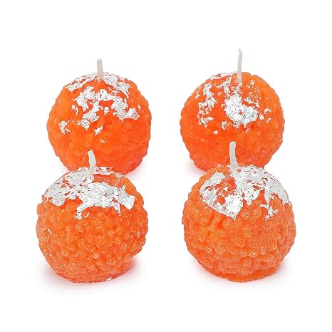 Moti Chur Laddu Design Candle (Pack of 4)